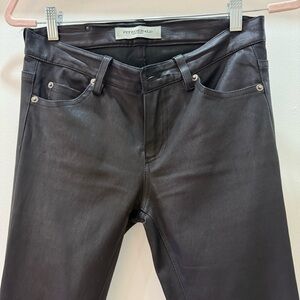 Fitzgerald 100% Black Leather Pants